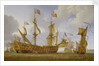 The 'Royal Prince' before the wind by Jan Karel Donatus van Beecq