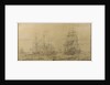 A 17th century whaling scene by T. or F 0 Boon
