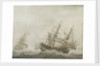English men-of-war in a strong breeze by Cornelis Bouwmeester