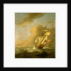 A ketch-rigged royal yacht in a breeze by Johan van der Hagen