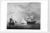 An English ship becalmed by Peter Monamy