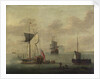 A Royal yacht, possibly the 'Mary' by L. de Man