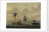 A Royal yacht, possibly the 'Mary' by L. de Man