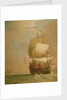 An English East Indiaman, bow view by Peter Monamy