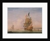 A Yacht Becalmed by Peter Monamy