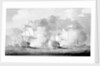 Action between English and French ships by unknown