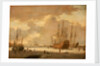A Dutch whaler and other vessels in the ice by Adam Silo