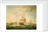 A merchantman and a royal yacht beating to qindward off Dover by Charles Brooking