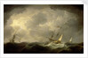 Royal yachts in a storm by Charles Brooking