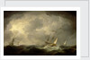 Royal yachts in a storm by Charles Brooking