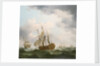 East Indiamen in a gale by Charles Brooking