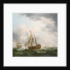 East Indiamen in a gale by Charles Brooking