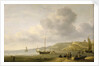 A beach scene near Scheveningen by Charles Brooking