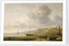 A beach scene near Scheveningen by Charles Brooking