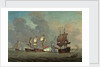 An English privateer engaging a French privateer by Samuel Scott