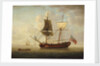A brigantine in a calm sea by John Cleveley