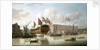 'St Albans' floated out at Deptford, 1747 by John Cleveley