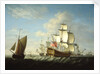 An English squadron getting under way by Francis Swaine