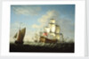 An English squadron getting under way by Francis Swaine