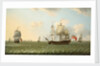 A fleet of East Indiamen by Francis Swaine