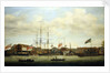 A small shipyard on the Thames by Francis Holman