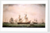 An English brig with captured American vessels by Francis Holman
