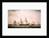 An English brig with captured American vessels by Francis Holman