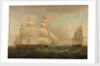 A merchantman off Dover by Thomas Whitcombe