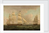 A merchantman off Dover by Thomas Whitcombe