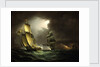 A smuggler chased by a brig by Thomas Buttersworth