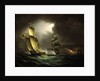 A smuggler chased by a brig by Thomas Buttersworth