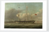 An Indiaman towed by a tug by unknown