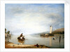Dead calm: Boats off Cowes Castle by Augustus Wall Callcott