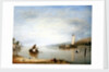 Dead calm: Boats off Cowes Castle by Augustus Wall Callcott