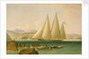 A Bermuda schooner yacht offshore by John Lynn