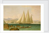 A Bermuda schooner yacht offshore by John Lynn