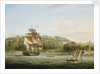 A frigate and other vessels in Barn Pool off Plymouth by Thomas Lyde Hornbrook