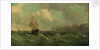 A ship off a high coast by John James Wilson