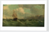 A ship off a high coast by John James Wilson