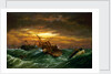 Shipwreck with a paddle tug towing a lifeboat in a gale by Richard Henry Nibbs