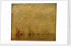 Venetian boats reflected in a calm sea by William Gedney Bunce