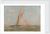 Yachts at sea by John Fraser