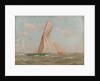 Yachts at sea by John Fraser