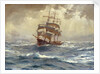 A barque running before a gale by Thomas Jacques Somerscales