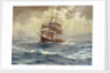 A barque running before a gale by Thomas Jacques Somerscales