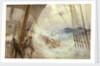 Clewing up the mainsail in heavy weather by Arthur John Trevor Briscoe