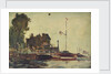 The Royal Yacht Squadron Club House at regatta time by John Everett