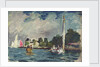 The Royal Yacht Squadron Club House, Cowes, at regatta time by John Everett