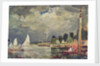 The Royal Yacht Squadron Club House, Cowes, at regatta time by John Everett