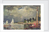 The Royal Yacht Squadron Club House, Cowes, at regatta time by John Everett